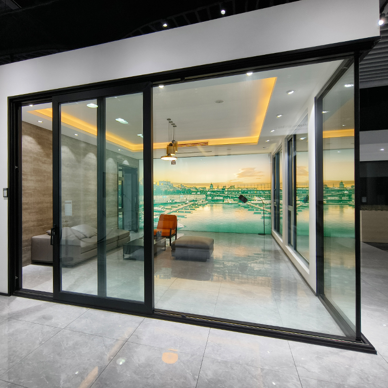 Black Matte UPVC Lift Slide Door - Modern Home Design