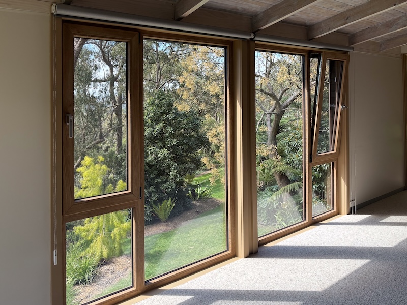 Modern Wood Grain Tilt and Turn Windows - Natural Wood Look