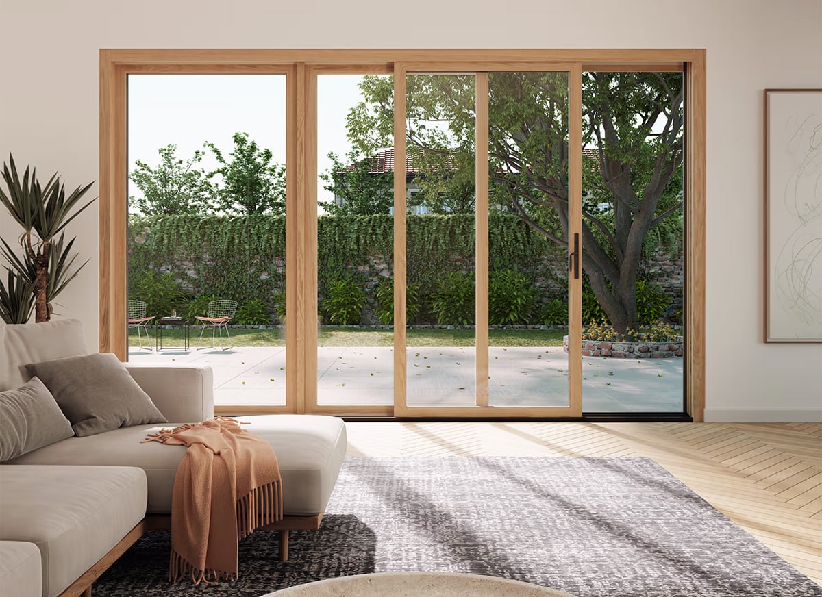 UPVC Lift Slide Door Walnut Finish - Premium Wood Look